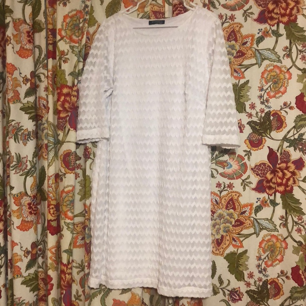 White Column Cocktail Dress